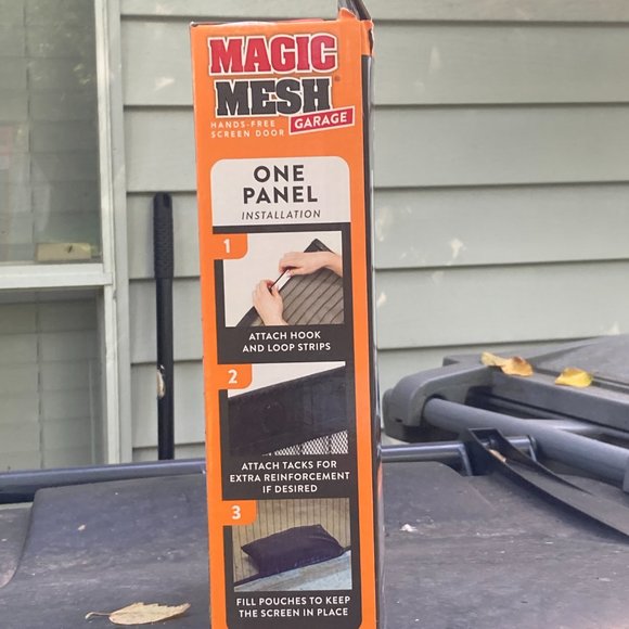 Magic Mesh Hands Free Screen Garage Door 8-9 Ft (New still in box) - Picture 3 of 11